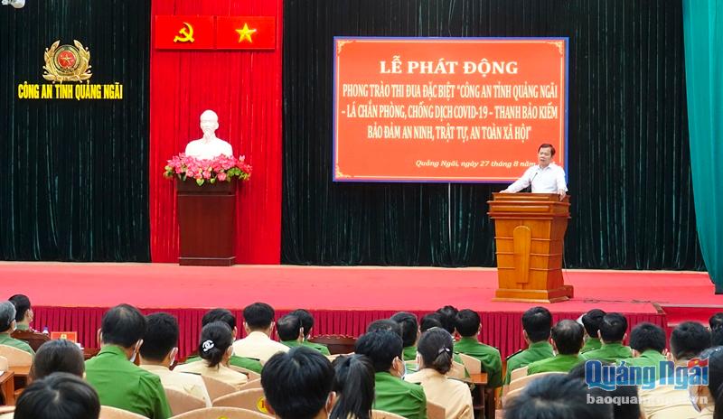 Chủ tịch UBND tỉnh Đặng Văn Minh phát biểu tại buổi lễ
