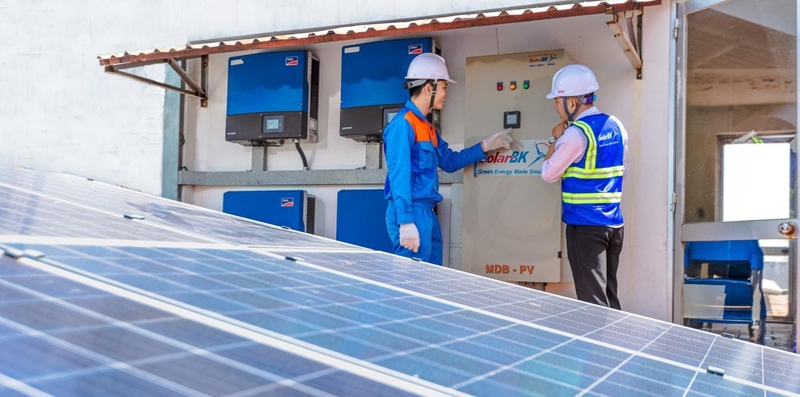 SolarBK là đơn vị thi công điện mặt trời cho tập đoàn điện lực Việt Nam EVN.