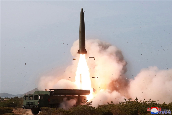 KCNA đưa tin Triều Tiên thử nghiệm thành công tên lửa hành trình tầm xa vào cuối tuần qua. (Ảnh: AP)