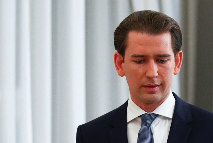 Thủ tướng Áo Sebastian Kurz, 35 tuổi, tuyên bố từ chức vào tối 9-10. Ảnh: Reuters