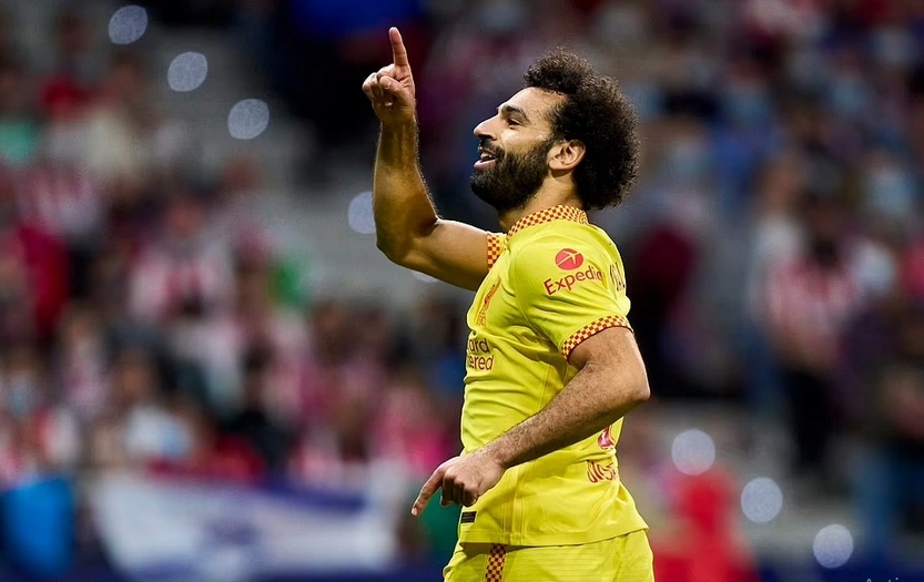 Niềm vui của Salah sau bàn mở tỷ số cho Liverpool.