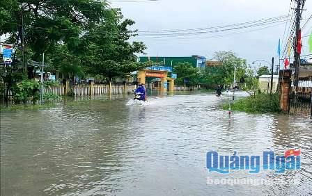 Tư Nghĩa, có 285  hộ dân bị cô lập do mưa lũ