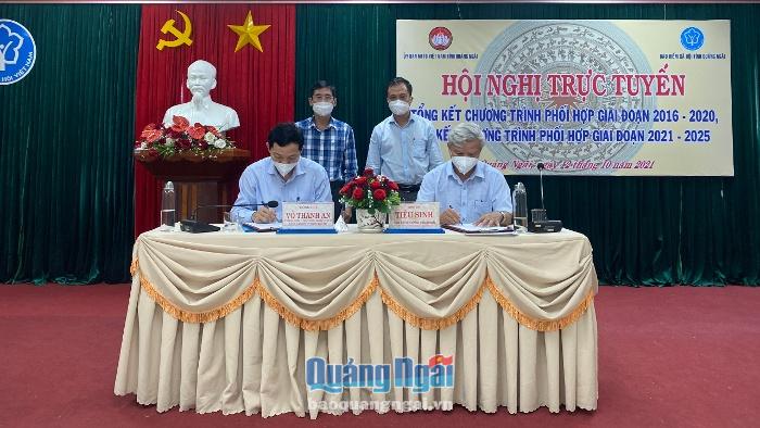 Ủy ban MTTQ Việt Nam tỉnh và BHXH tỉnh ký kết chương trình phối hợp.