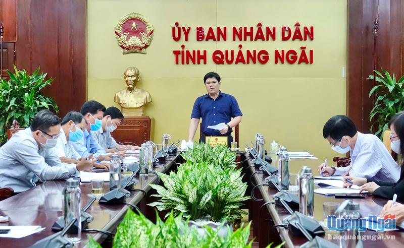 Phó Chủ tịch UBND tỉnh Trần Phước Hiền phát biểu chỉ đạo tại buổi làm việc