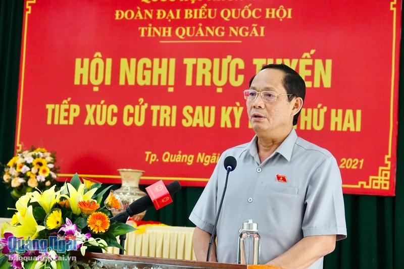 Phó Chủ tịch Quốc hội Trần Quang Phương phát biểu tại hội nghị TXCT.