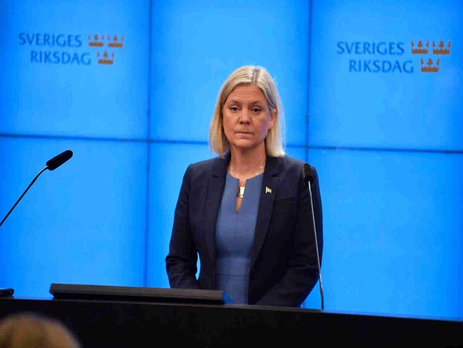 Bà Magdalena Andersson - nữ Thủ tướng đầu tiên của Thụy Điển vừa được bầu đã vội từ chức. Ảnh News9