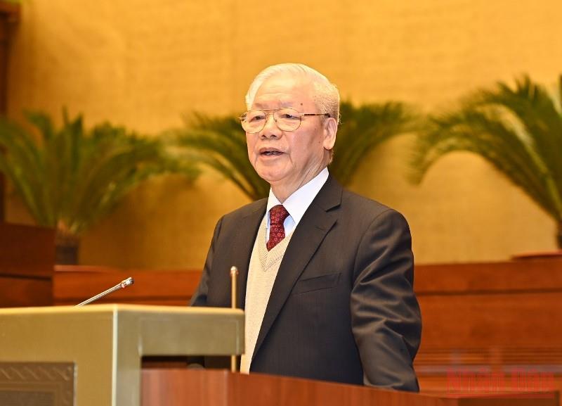  Tổng Bí thư Nguyễn Phú Trọng phát biểu chỉ đạo Hội nghị.