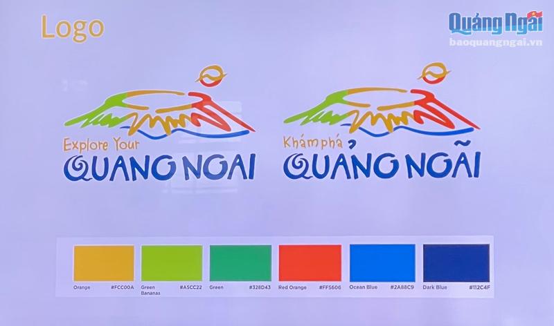 Logo bộ nhận diện thương hiệu du lịch Quảng Ngãi được các đại biểu tham gia góp ý. 