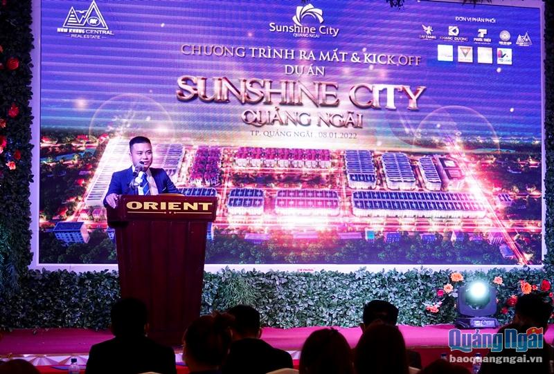 Ông Dương Văn Tín – Tổng Giám đốc Công ty CP BĐS Khang Dương phát biểu tại buổi lễ