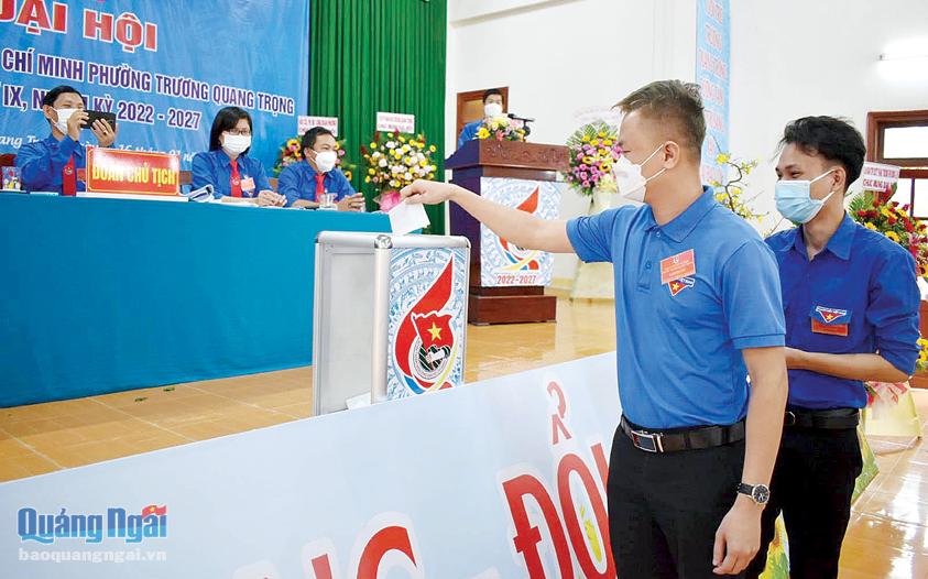 Đoàn Thanh niên phường Trương Quang Trọng (TP.Quảng Ngãi) đã tổ chức thành công đại hội, nhiệm kỳ 2022 - 2027. 