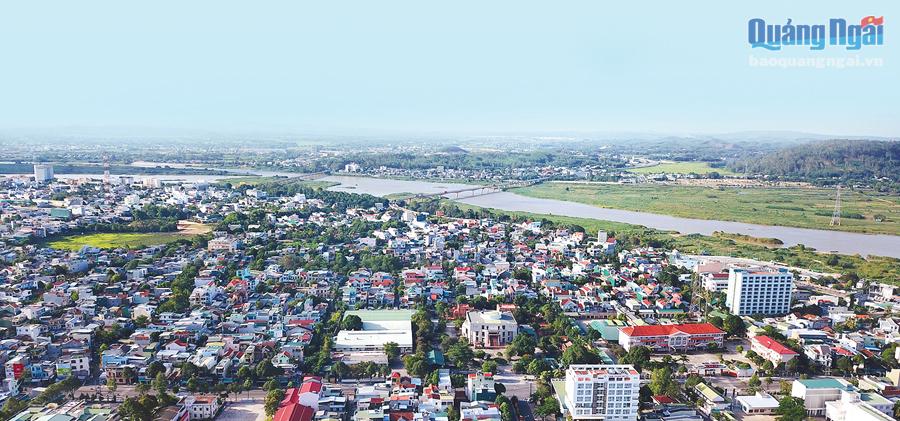 Thành phố Quảng Ngãi hiện đại, thân thiện bên dòng Trà Giang.                                      Ảnh: Thanh Phương
