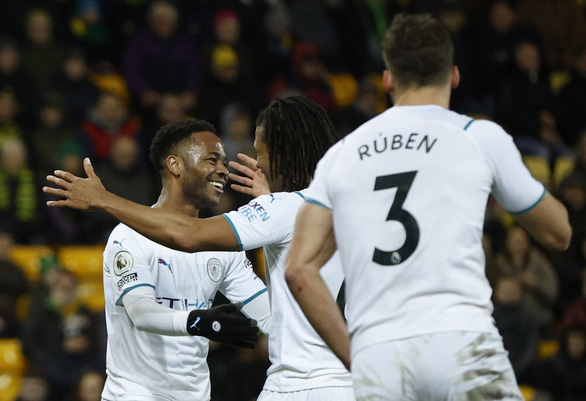 Sterling lập cú hat-trick giúp Man City thắng đậm Norwich - Ảnh: REUTERS