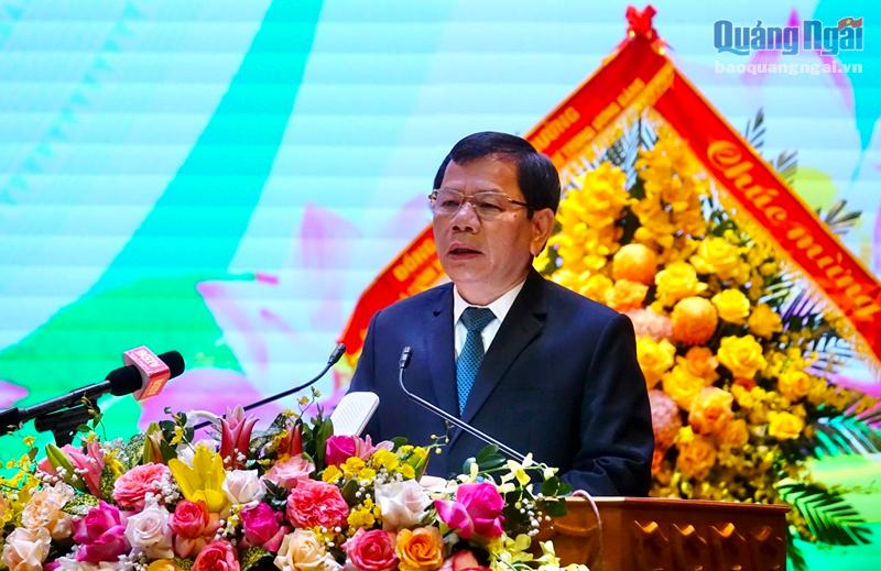 Chủ tịch UBND tỉnh Đặng Văn Minh phát biểu tri ân Trung đoàn Đề Thám 