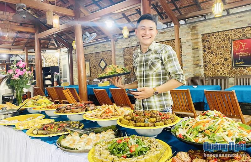Buffet chay của nhà hàng Việt chay Sala (TP.Quảng Ngãi) được nhiều khách hàng yêu thích.             Ảnh: V.Yến