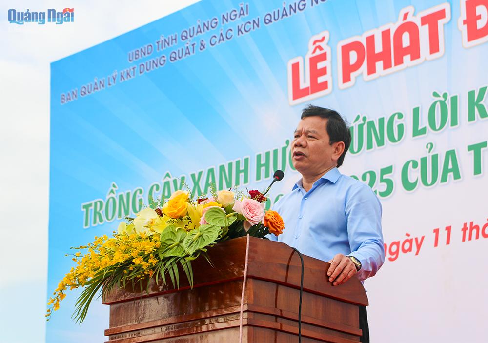 Chủ tịch UBND tỉnh Đặng Văn Minh phát biểu tại lễ phát động trồng cây xanh