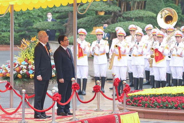 Chuyến thăm Việt Nam của Thủ tướng Ismail Sabri Yaakob có ý nghĩa rất quan trọng, tạo động lực mới cho việc củng cố và đẩy mạnh hơn nữa quan hệ hợp tác Việt Nam-Malaysia - Ảnh: VGP/Nhật Bắc