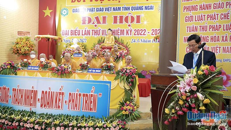Đại hội đại biểu Phật giáo tỉnh Quảng Ngãi lần thứ VI, nhiệm kỳ 2022 - 2027