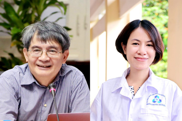 Hai nhà khoa học đoạt Giải thưởng Tạ Quang Bửu năm 2022 - Ảnh: NAFOSTED