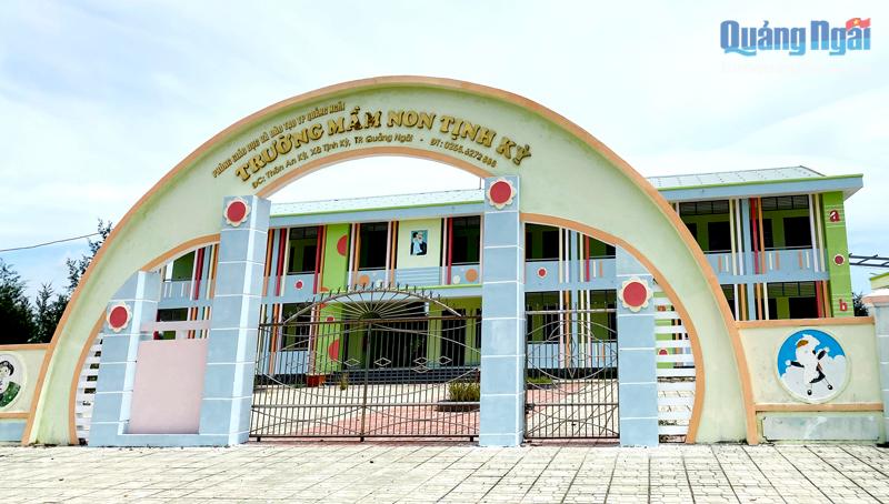 Trường Mầm non Tịnh Kỳ cơ sở 2 (TP.Quảng Ngãi) dự kiến sẽ được đưa vào sử dụng trong năm học 2022 - 2023.                   ẢNH: PV