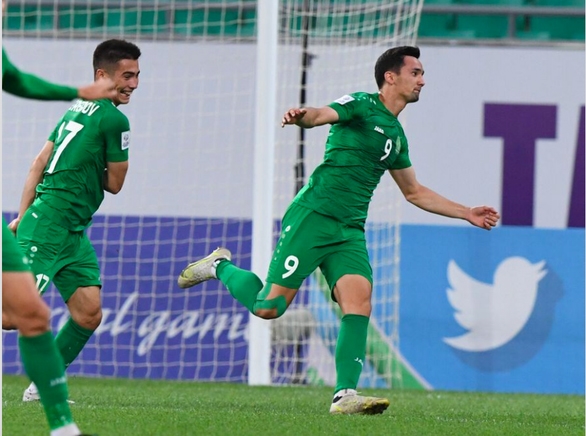 Các cầu thủ Turkmenistan giành vé vào tứ kết Giải U23 châu Á 2022 - Ảnh: AFC