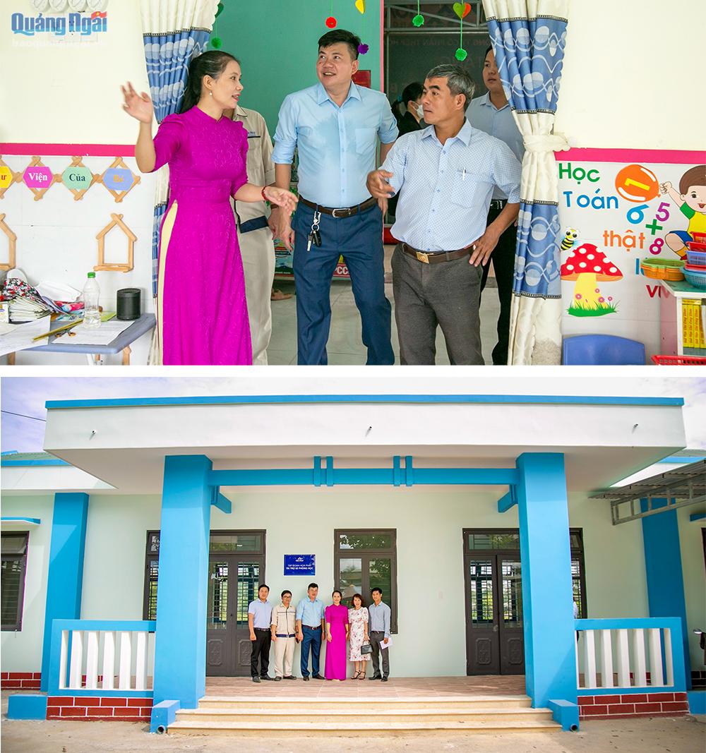 Phòng học khang trang vừa được xây mới tại Trường mầm non 1/3 (xã Bình Thuận).