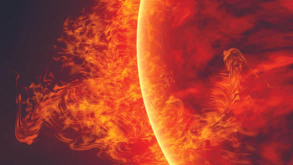 Những tia xung lửa phát ra từ Mặt trời - Ảnh: ISTOCK