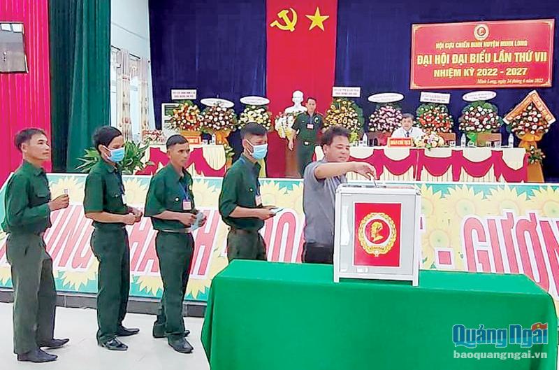 Đại hội đại biểu Hội Cựu chiến binh huyện Minh Long lần thứ VII