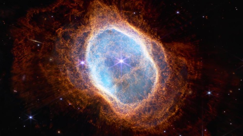 Tinh vân Chiếc nhẫn phương nam (Southern Ring Nebula) do kính Webb chụp. (Ảnh: NASA, ESA, CSA, STScI)