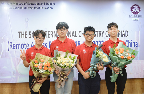 Đội tuyển Việt Nam dự Olympic Hóa học quốc tế năm 2022 - Ảnh: BỘ GD-ĐT