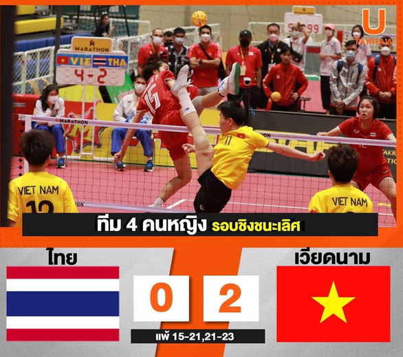 Kết quả trận chung kết, đội tuyển 4 nữ Việt Nam đánh bại Thái Lan 2-0 - Ảnh: THANH SƠN