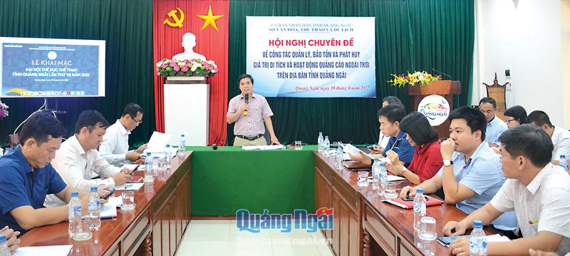 Giám đốc Sở VH-TT&DL Nguyễn Tiến Dũng triển khai kế hoạch tổ chức lễ Khai mạc Đại hội Thể dục thể thao tỉnh lần thứ VII - năm 2022.