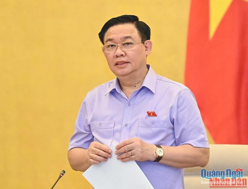 Chủ tịch Quốc hội Vương Đình Huệ phát biểu khai mạc Phiên họp chuyên đề pháp luật tháng 9 của Ủy ban Thường vụ Quốc hội.