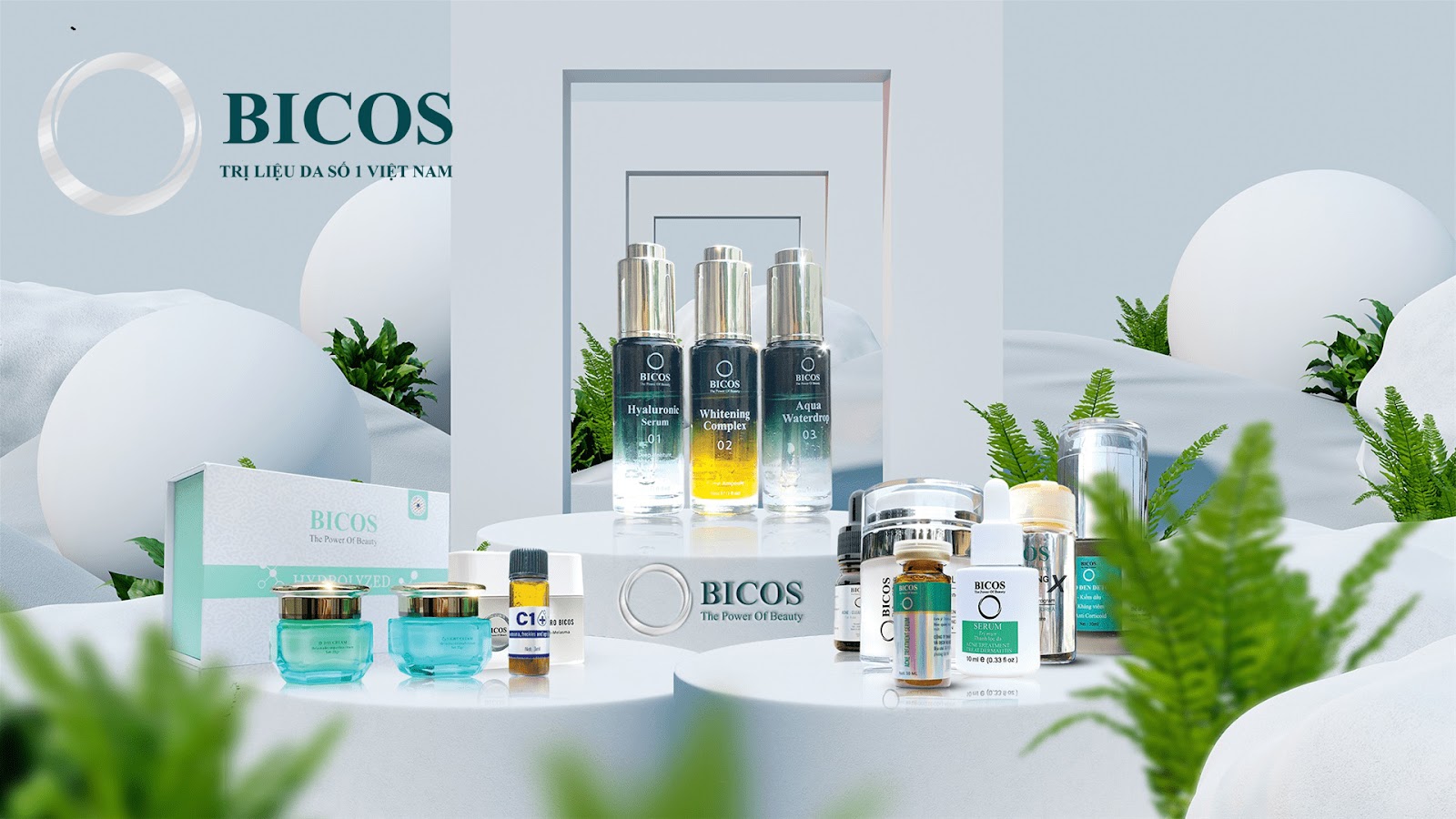 Một số sản phẩm mỹ phẩm BICOS chuyên cho spa