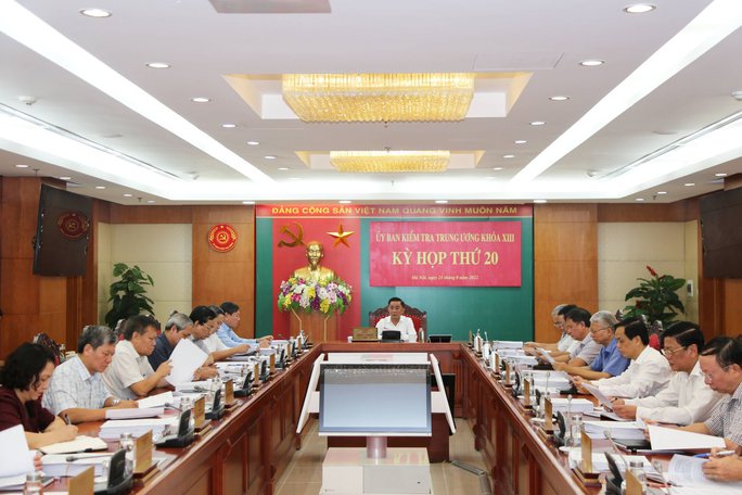 Trong các ngày 23 và 26/9/2022, tại Hà Nội, Ủy ban Kiểm tra Trung ương đã họp kỳ thứ 20.