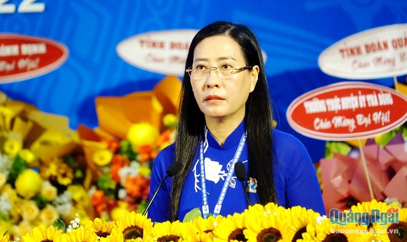 Ủy viên Trung ương Đảng, Bí thư Tỉnh ủy, Chủ tịch HĐND tỉnh Bùi Thị Quỳnh Vân phát biểu chỉ đạo Đại hội.