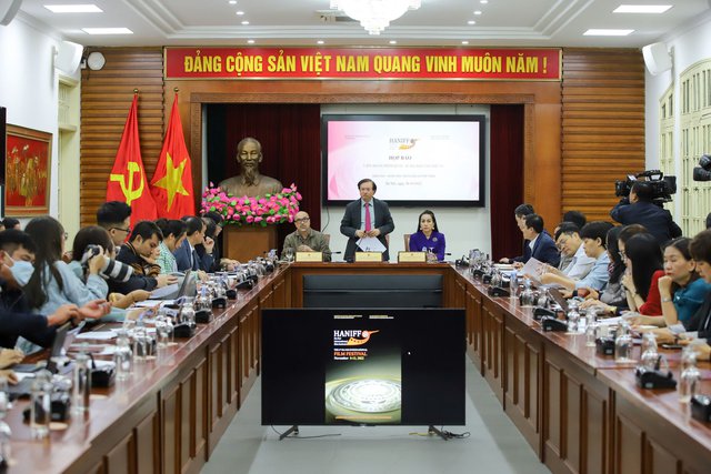 Quang cảnh họp báo giới thiệu LHOP quốc tế Hà Nội lần thứ VI - Ảnh: Bộ VHTT&DL