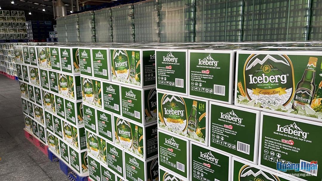 Sản phẩm bia xuất khẩu của Nhà máy Bia Dung Quất - Công ty CP Đường Quảng Ngãi