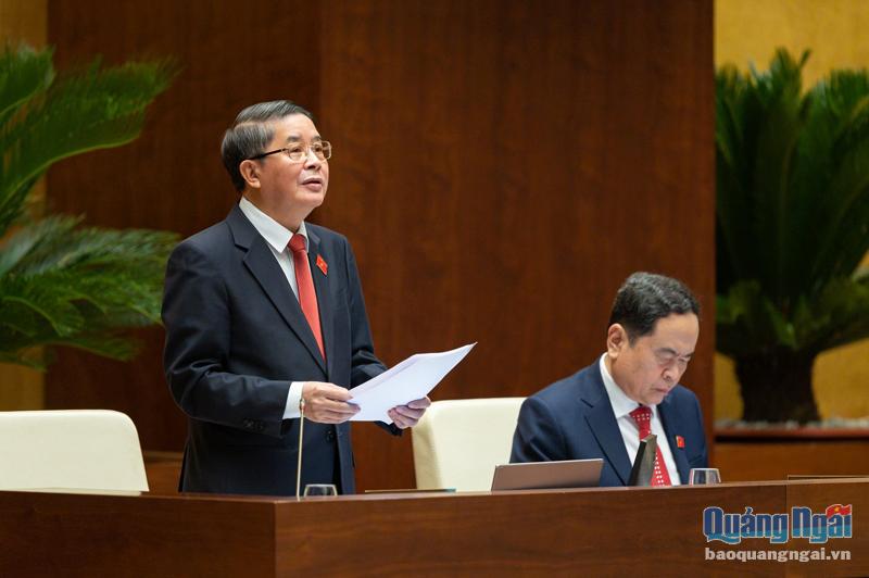 Phó Chủ tịch Quốc hội Nguyễn Đức Hải phát biểu tại phiên thảo luận. Ảnh: QH