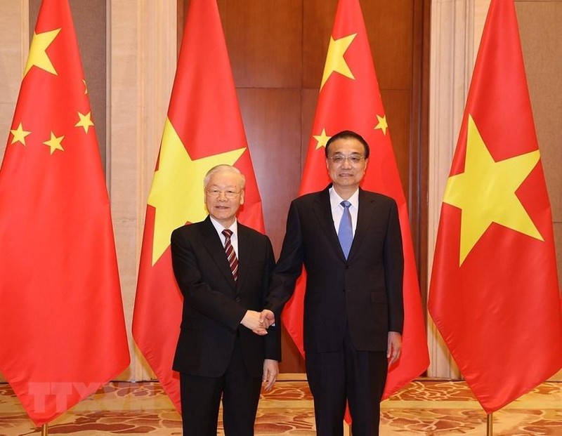 Tổng Bí thư Nguyễn Phú Trọng hội kiến Thủ tướng Quốc vụ viện Trung Quốc Lý Khắc Cường