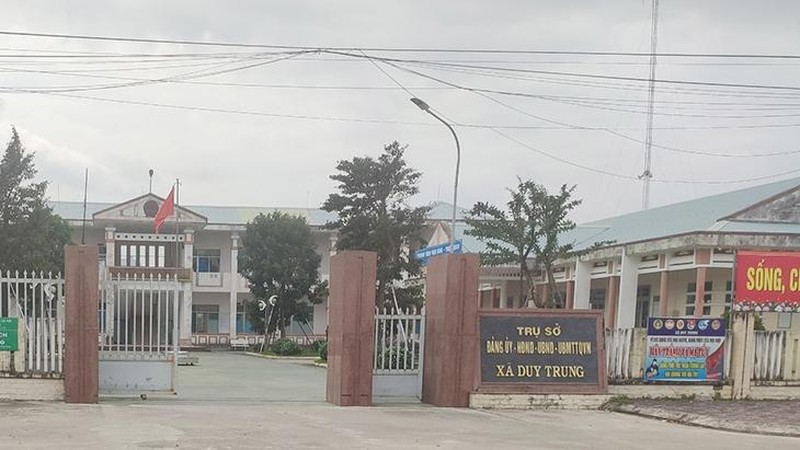 Trụ sở Ủy ban nhân dân xã Duy Trung, nơi Nhân công tác.