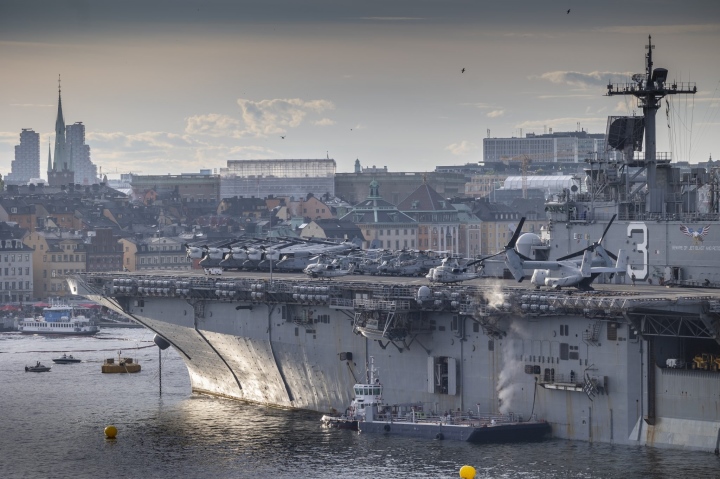 Khoảng 40 tàu chiến NATO tham gia cuộc tập trận Baltops 22 ở biển Baltic hồi tháng 6. (Ảnh: Getty)