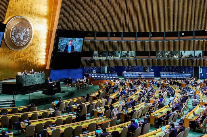 Đại hội đồng Liên hợp quốc kêu gọi Nga bồi thường thiệt hại cho Ukraine. (Ảnh: Reuters)
