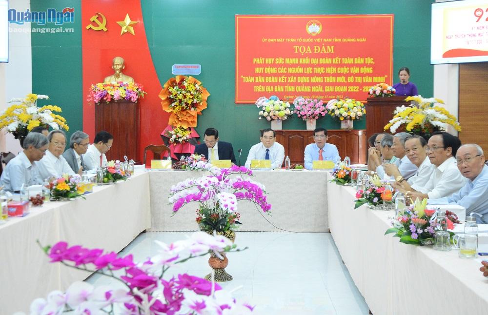 Tọa đàm Kỷ niệm 92 năm Ngày truyền thống MTTQ Việt Nam