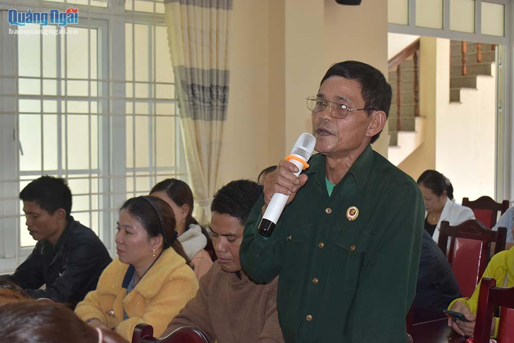 Cựu chiến binh Đinh Xuân Huế, ở xã Sơn Linh kiến nghị nhiều vấn đề liên quan đến chính sách người có công