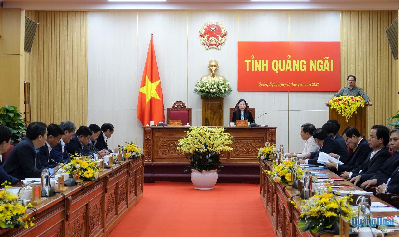 Thủ tướng Phạm Minh Chính yêu cầu Quảng Ngãi cần phát huy tính tự lực, tự cường. 