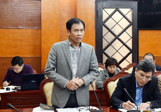 Phó Tổng cục trưởng Tổng cục TDTT Trần Đức Phấn báo cáo về công tác chuẩn bị cho SEA Games 32 của Đoàn Thể thao Việt Nam - Ảnh: Tổng cục TDTT