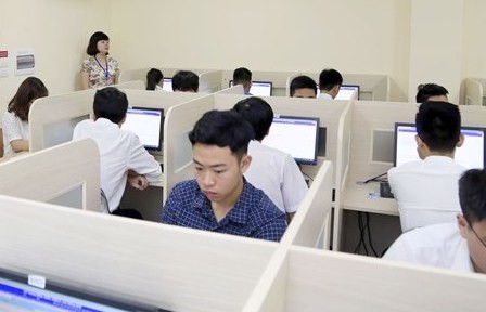 Thí sinh dự thi Đánh giá năng lực của Đại học Quốc gia Hà Nội.