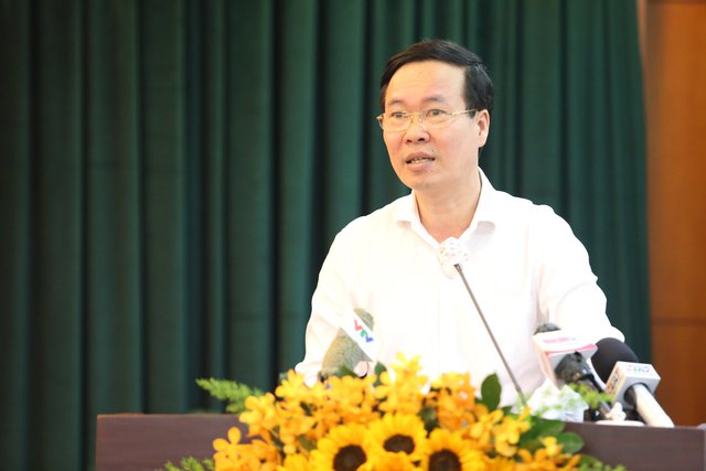 Thường trực Ban Bí thư Võ Văn Thưởng phát biểu tại Hội thảo - Ảnh: VGP/Vũ Phong