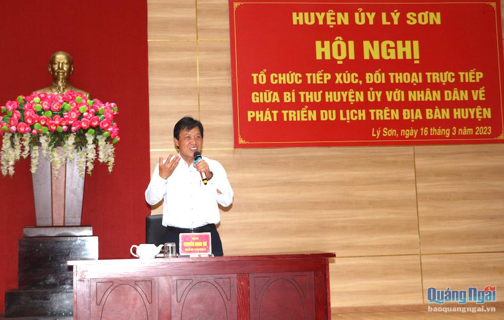 Bí thư Huyện ủy Lý Sơn Nguyễn Minh Trí giải đáp nhiều vấn đề mà người làm du lịch ở huyện Lý Sơn trăn trở. 