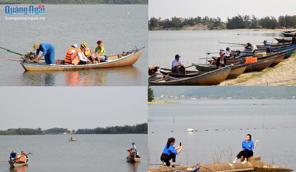 Du khách trải nghiệm đi thuyền trên đầm An Khê và thưởng ngoạn cảnh đẹp của đầm nước ngọt cạnh biển lớn nhất Việt Nam.
